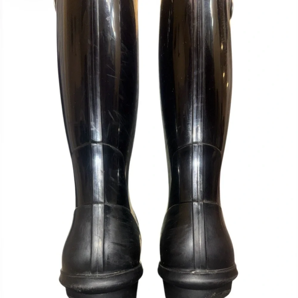 UGG black patent Shayne RAIN BOOTS women’s size 6